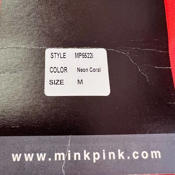 MINKPINK Skater Mini Skirt in Neon Coral Size Medium - Picture 7 of 7